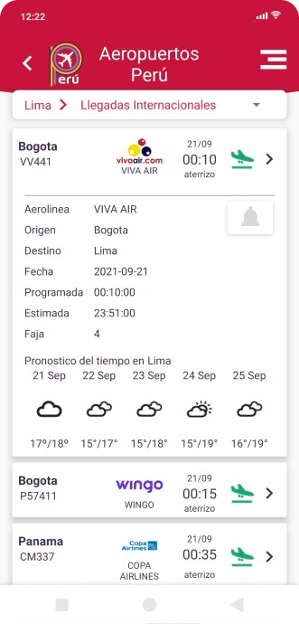 Detalle de vuelo